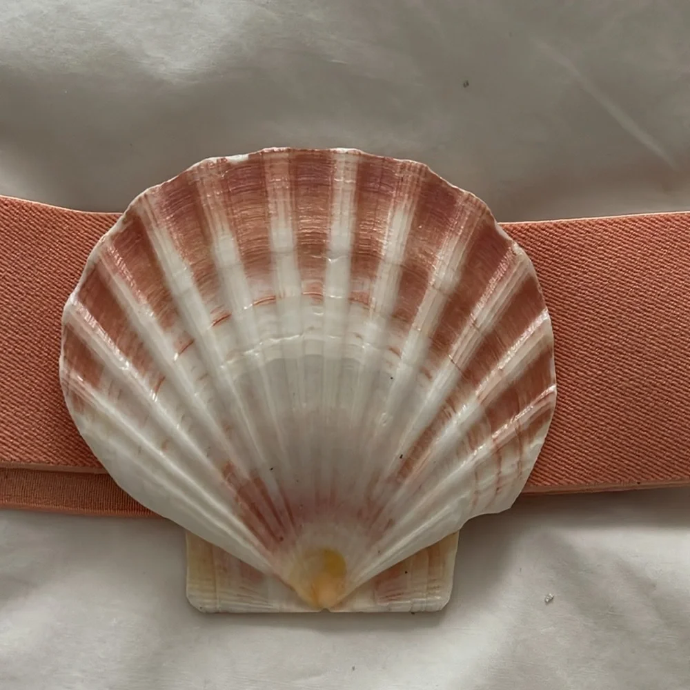 Vintage 1970s Belt Bundle | Floral Rope Tie & Seashell Statement Belt | Boho - Picture 3 of 8